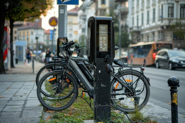 Sostenibilità urbana Stazione di ricarica per biciclette elettriche