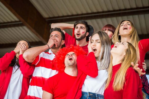 Sostenitori di calcio allo stadio