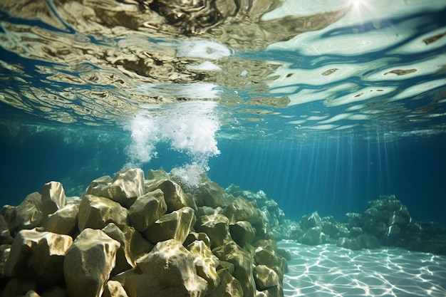 Sott'acqua una piscina