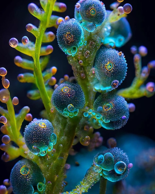 Sotto l'acqua pesci e fiori