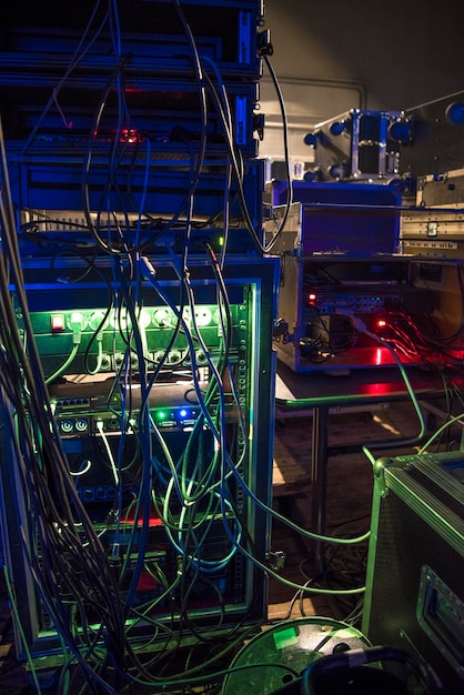 Sound equipment at the concert