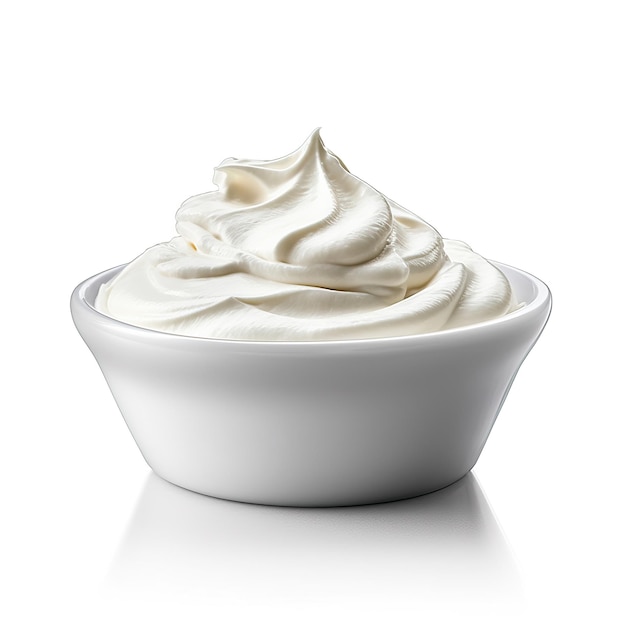 Sour Cream sfondo bianco HD Foto sfondo bianchi isolati png psd ai