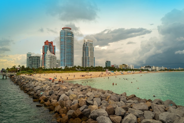 South Beach Miami Beach skyline di South Beach