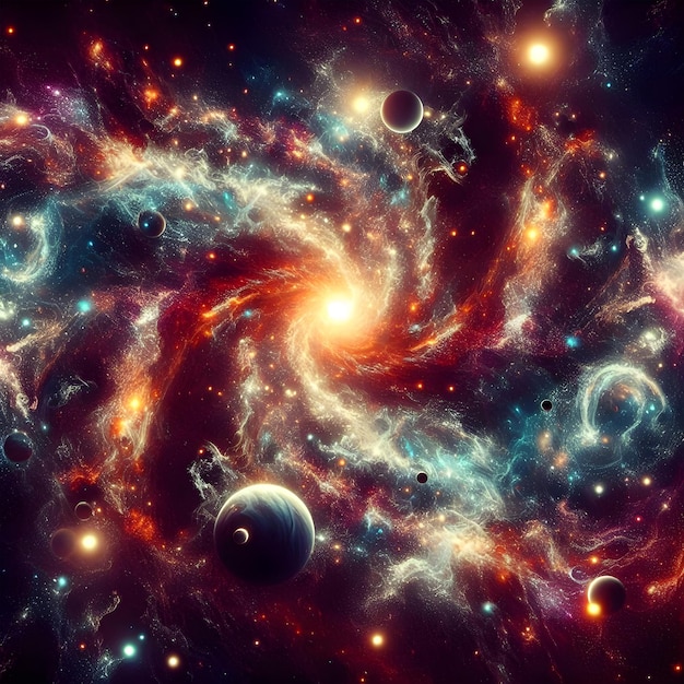 Space galaxy background generative ai