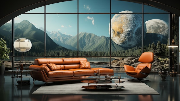 Space Interior Design generato dall'AI