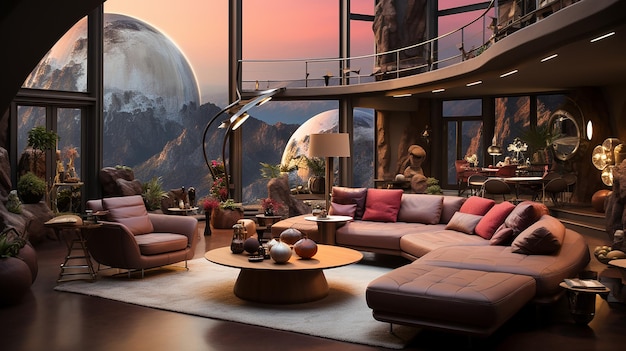 Space Interior Design generato dall'AI