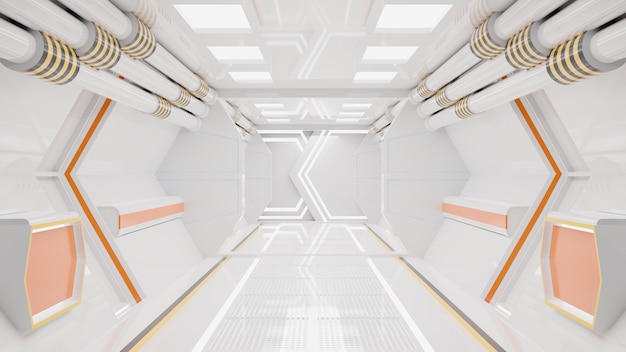 Spaceship Corridor è un video di stock motion graphics che mostra l'interno di un'astronave in movimento. Il POV nel corridoio. Rendering 3D