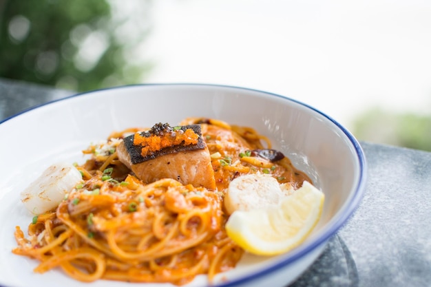 Spaghetti al salmone affumicato