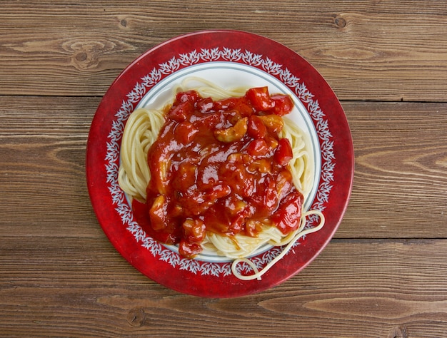 Spaghetti all'Amatriciana, la tradizionale pasta italiana