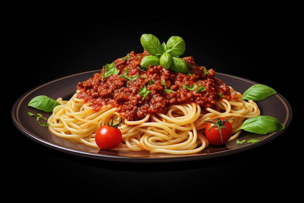 Spaghetti Alla Bolognese Vegan Su Sfondo Trasparente Isolato