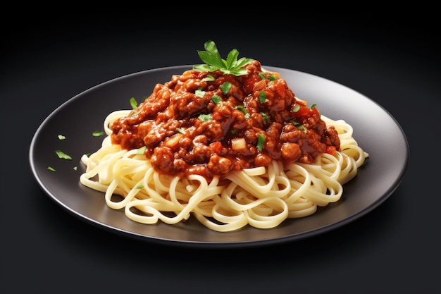 Spaghetti Alla Bolognese Vegan Su Sfondo Trasparente Isolato