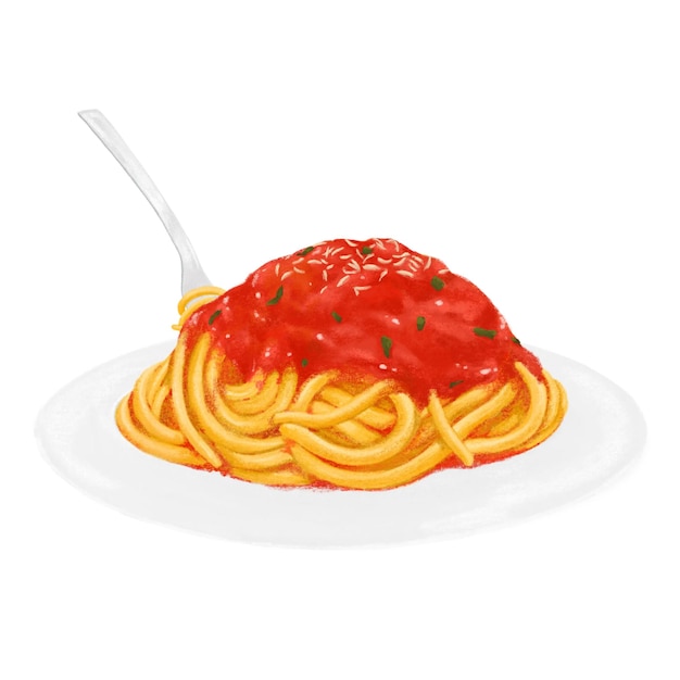 Spaghetti bolognese adesivo png sfondo trasparente