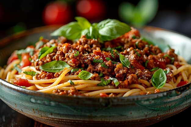 Spaghetti bolognese caldi e accoglienti