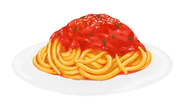 Spaghetti bolognese png illustrazione alimentare sfondo trasparente