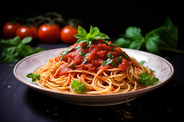 Spaghetti con salsa di marinara