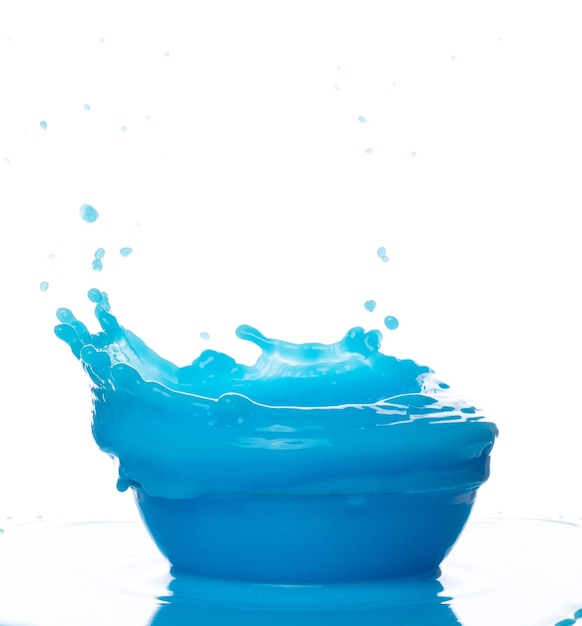 Spandimento d'acqua di vernice blu a forma di spruzzo Lozione idratante liquida blu Cosmetic pour float
