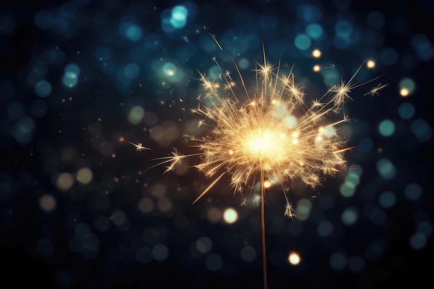 Sparkler splende come una stella nella notte AI generativa