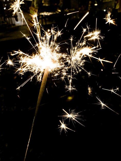 Sparkler su sfondo nero