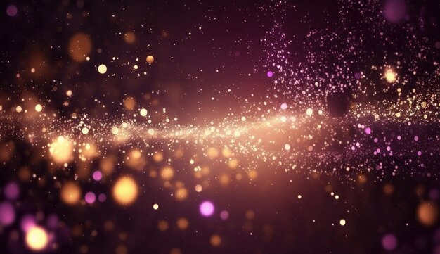 Sparkling Luxury Glitter Bokeh Sparkles and Particles Generative AI