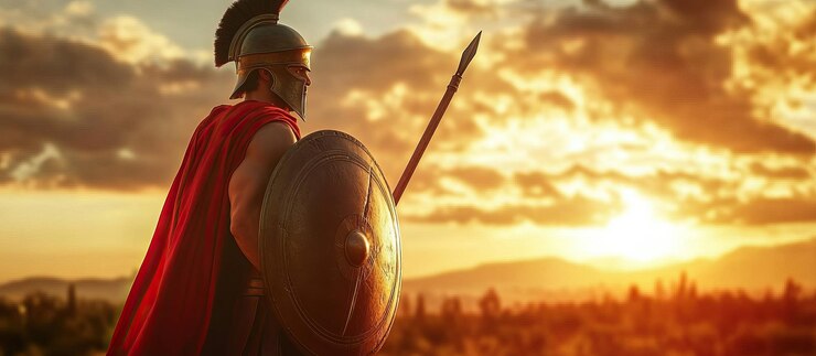 Spartan Warrior at Sunset