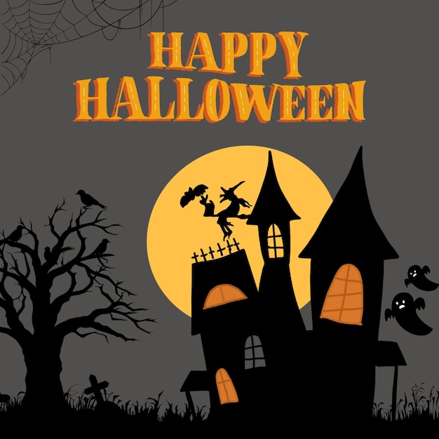 Spaventoso e divertente Happy Halloween Post