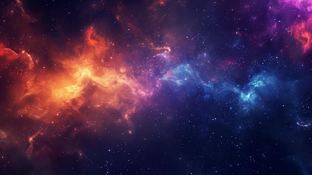 Spazio colorato galassia nuvola nebulosa notte stellare cosmo Universo scienza astronomia Generativo Ai