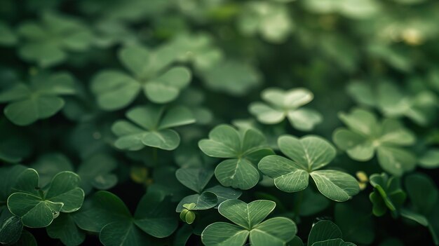 Spazio della copia del trifoglio verde e del trifoglio del giorno di San Patrizio