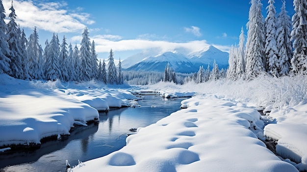 Spazio invernale di neve