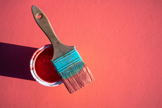 Spazzola di colore del corallo di lerciume con pittura