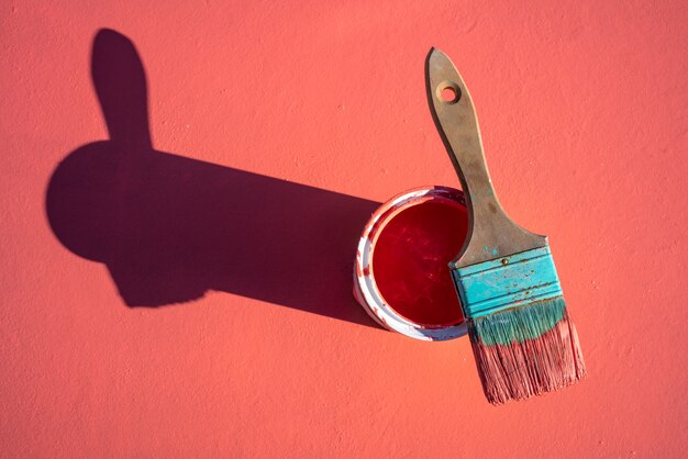 Spazzola di colore del corallo di lerciume con pittura