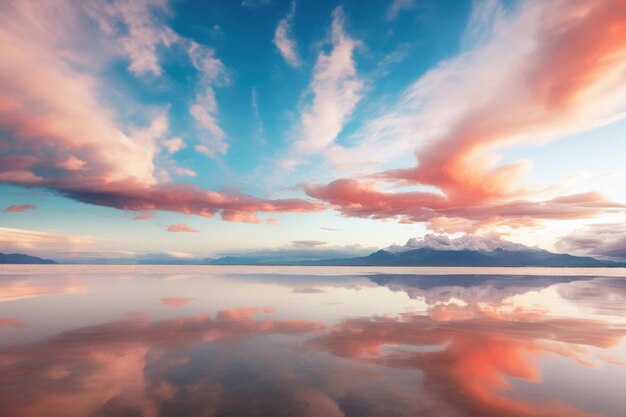 Specchio del lago salato riflesso cielo Generare Ai