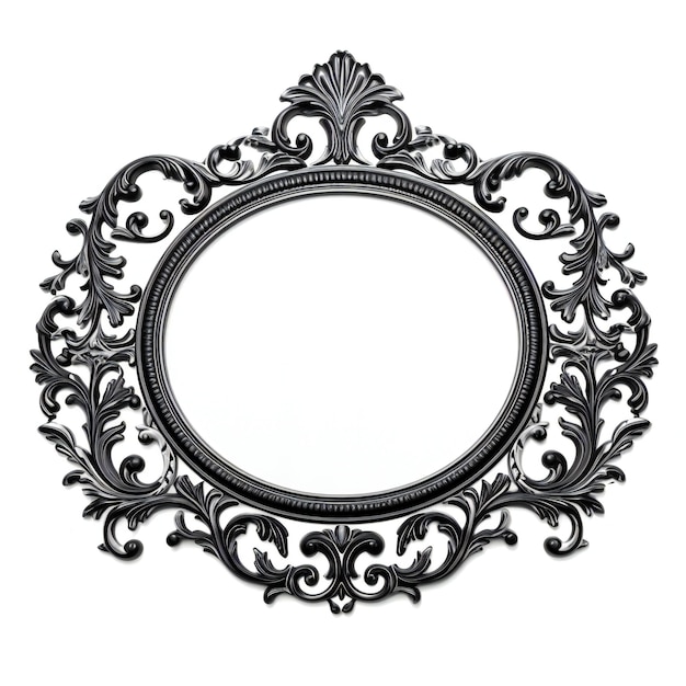 Specchio vintage isolato su sfondo bianco
