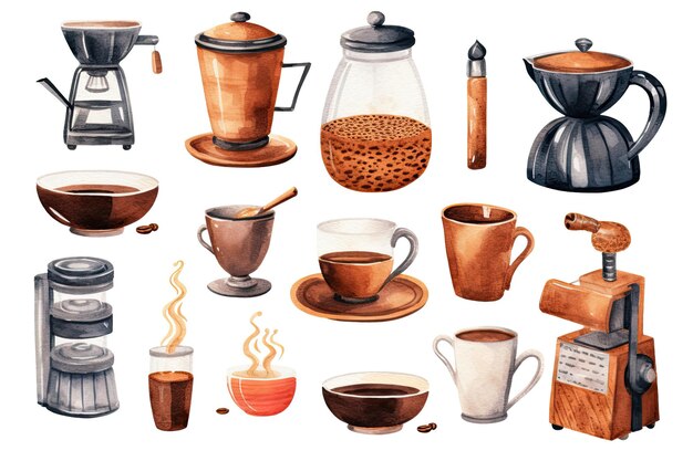 specialità di caffè clipart su sfondo bianco