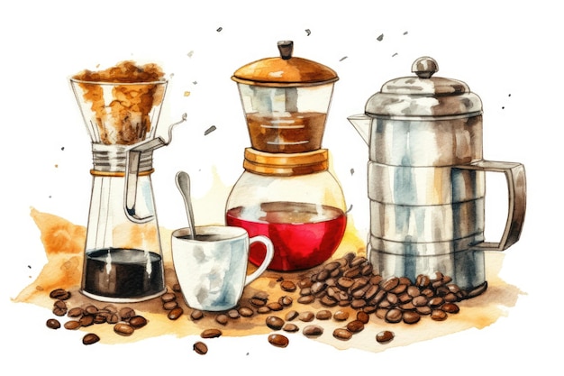 specialità di caffè clipart su sfondo bianco