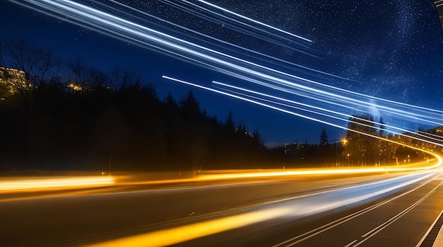 Sperimenta la fotografia a lunga esposizione di notte, catturando scie luminose, stelle o luci della città