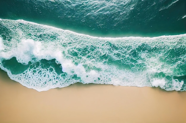 Spettacolare foto drone della spiaggia per il concetto di calma e freschezza