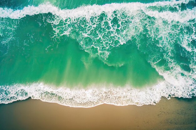 Spettacolare foto drone della spiaggia per il concetto di calma e freschezza