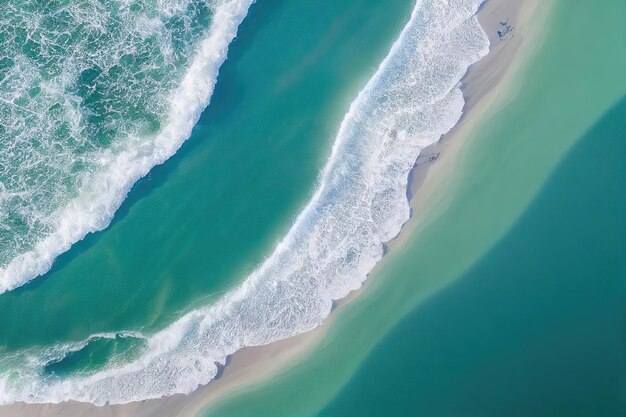 Spettacolare foto drone della spiaggia per il concetto di calma e freschezza