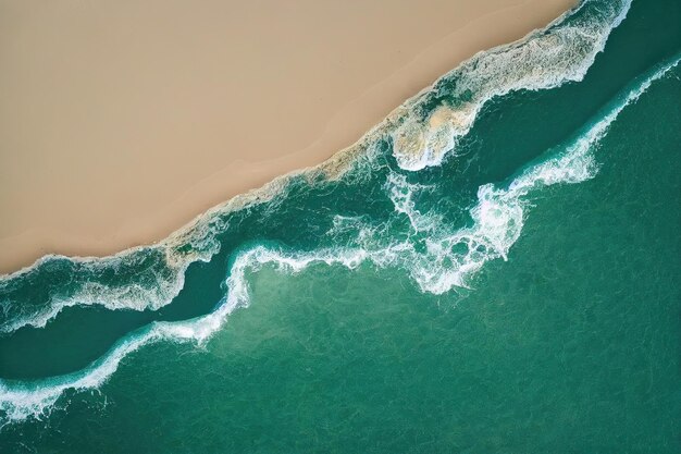 Spettacolare foto drone della spiaggia per il concetto di calma e freschezza