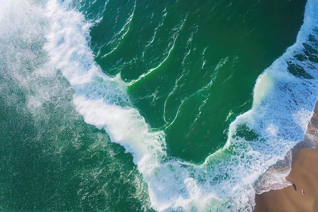 Spettacolare foto drone della spiaggia per il concetto di calma e freschezza