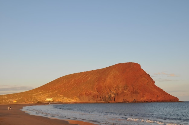 Spettacolare tramonto nelle montagne el Medano Tenerife Spagna Europa