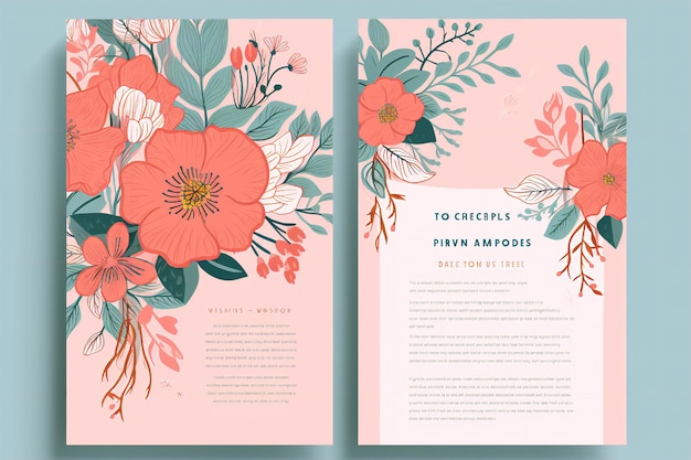 Spettacolo di fioritura primaverile Catalogo di fiori Brochure Layout Ispirazione