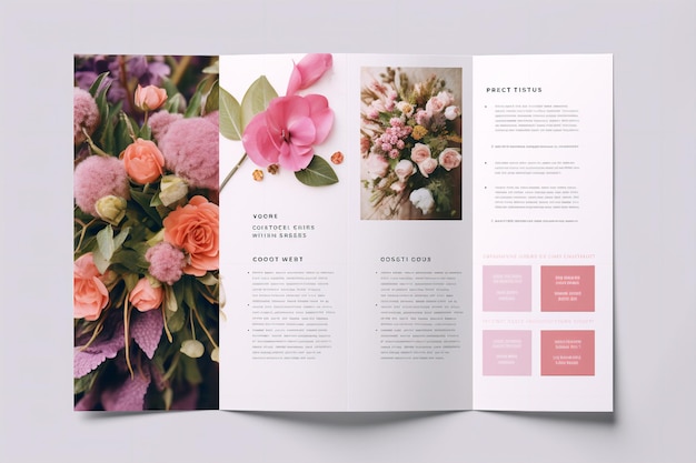 Spettacolo di fioritura primaverile Catalogo di fiori Brochure Layout Ispirazione