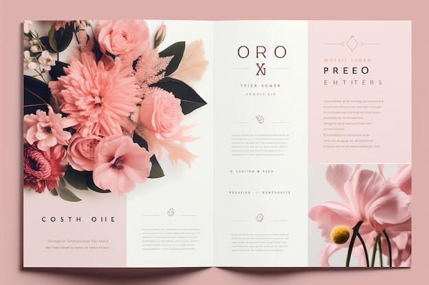 Spettacolo di fioritura primaverile Catalogo di fiori Brochure Layout Ispirazione