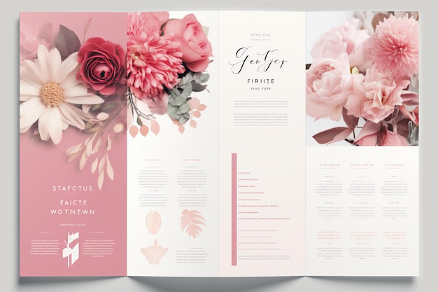 Spettacolo di fioritura primaverile Catalogo di fiori Brochure Layout Ispirazione