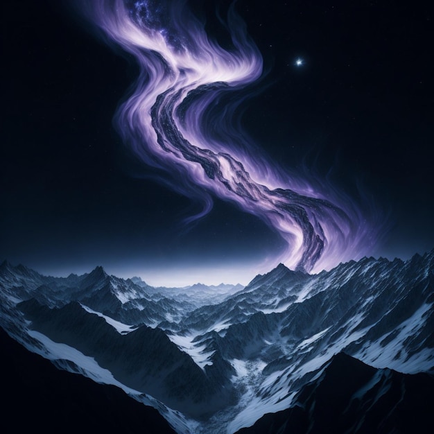 Spettacolo fotografico Aurora nel cielo notturno