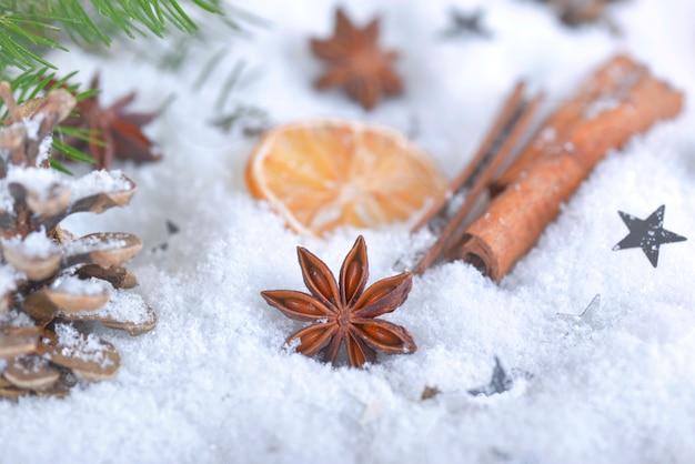 Spezie nella decorazione di Natale