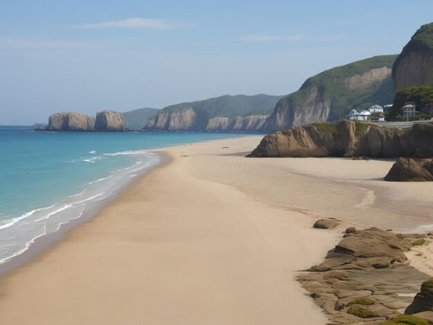 spiaggia bellissima immagine ravvicinata generata dai