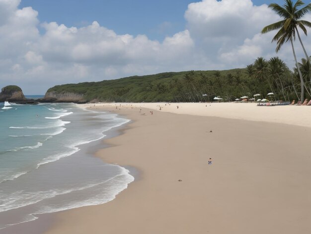 spiaggia bellissima immagine ravvicinata generata dai