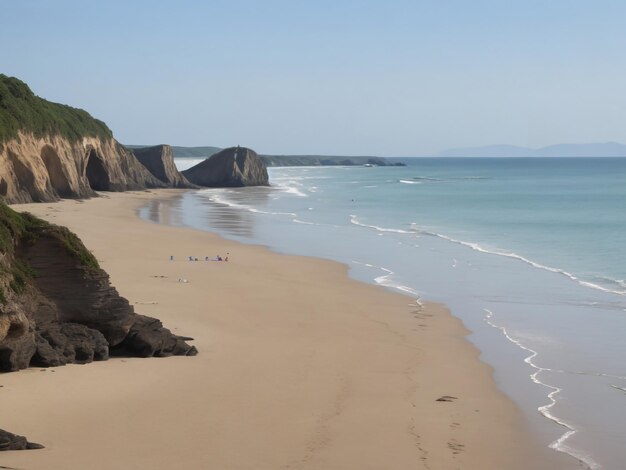 spiaggia bellissima immagine ravvicinata generata dai